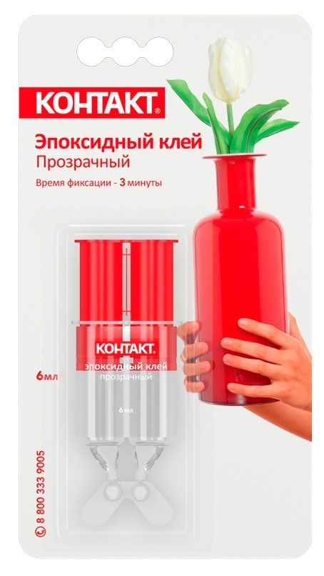 Клей эпоксидный Контакт прозрачный 6 мл 157₽
