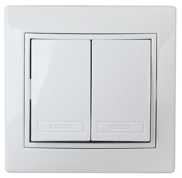 Выключатель двойной Intro Plano 1-104-01 10А-250В СУ 160₽