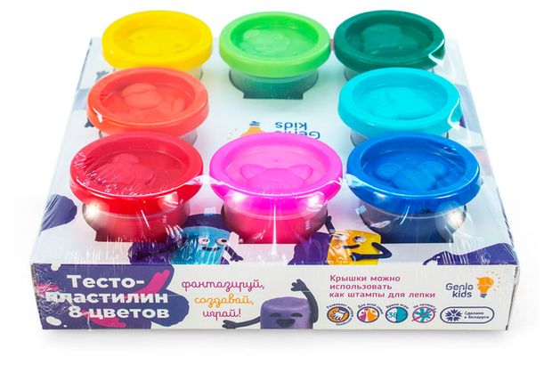 Тесто для лепки 8 цветов Genio Kids Art TA1045 249₽