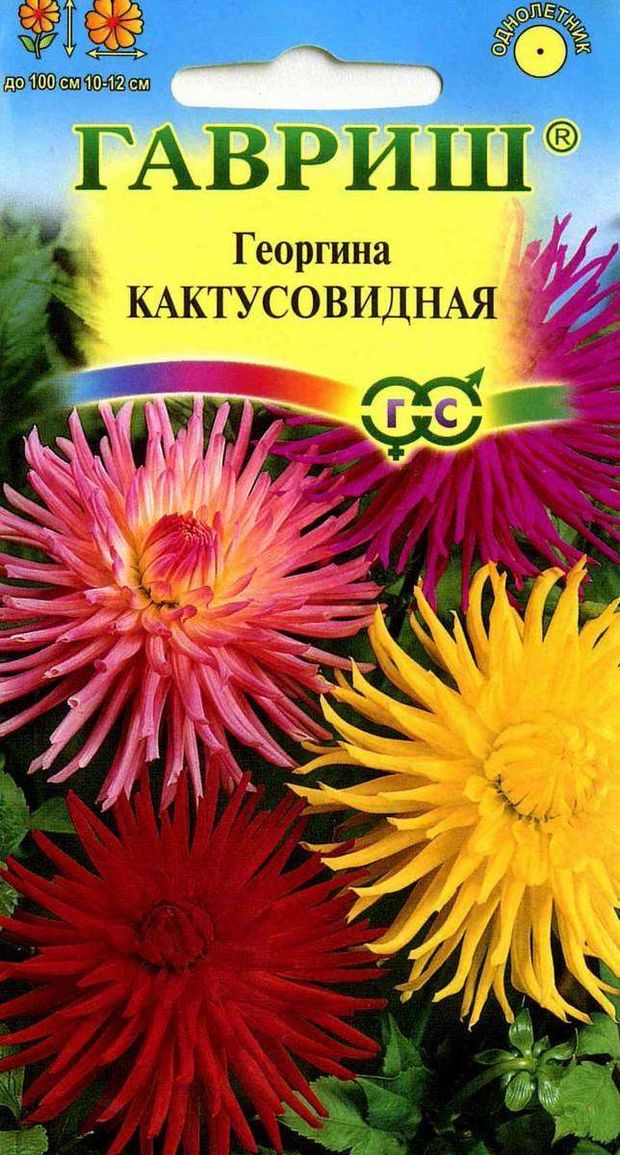 Семена Георгина Гавриш Кактусовидная, 0.2 г