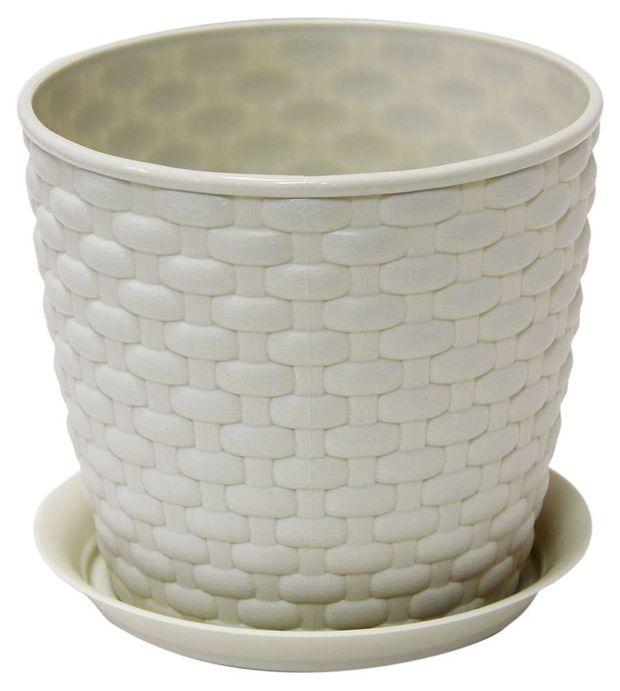 Кашпо Idea Ротанг белое 135 см 130₽