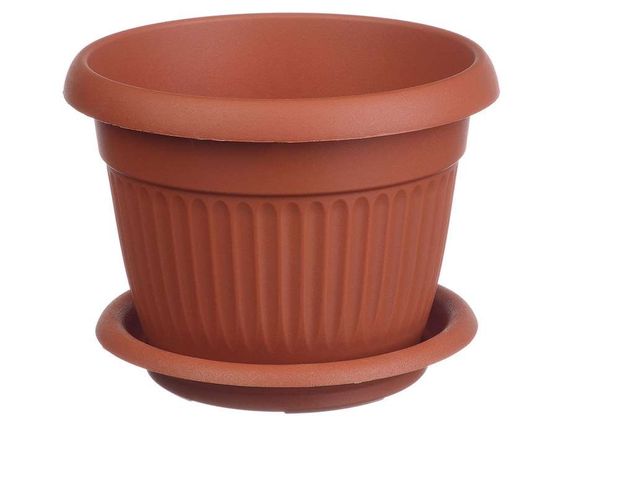 Кашпо Idea Ливия терракотовое 24 см 215₽