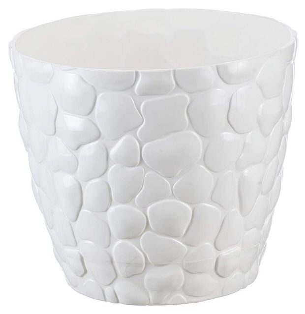 Кашпо Idea Камни белое 22 см 390₽