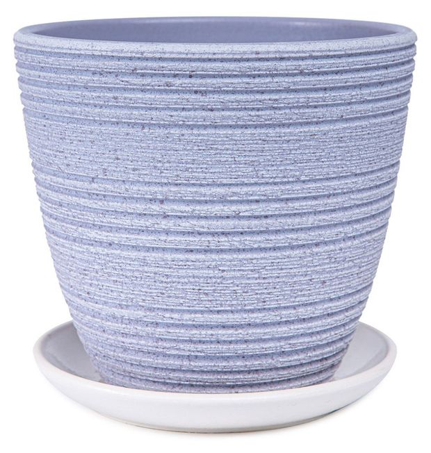 Горшок керамический Халва-А сиреневый без поддона, 15 см