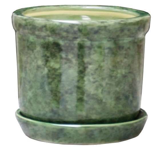 Горшок керамический зеленый 18 см, 2 л