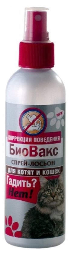 Спрей-лосьон для кошек БиоВакс антигадин, 180 мл