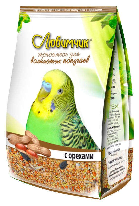 Корм для попугаев Любимчик зерносмесь с орехами 500 г 49₽