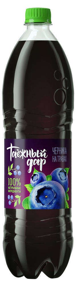 Вода, соки, напитки Напиток газированный Таежный дар черника с таежными травами, 1,5 л