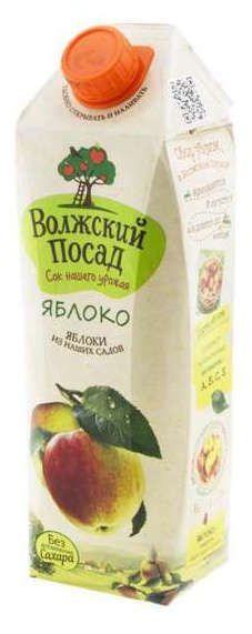 Сок яблочный Волжский Посад, 1 л