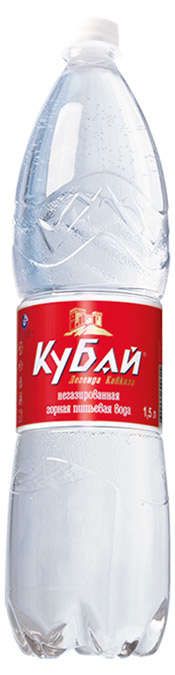 Вода негазированная Кубай питьевая, 1,5 л