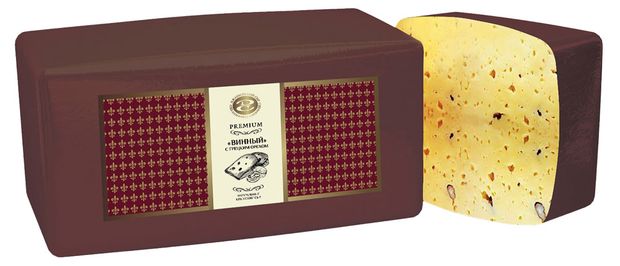 Сыр полутвердый Джанкойский сыр Premium Винный с грецким орехом БЗМЖ, вес