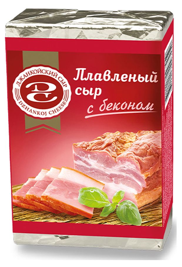 Сыр плавленый Джанкойский сыр с беконом брикет 55% БЗМЖ, 90 г