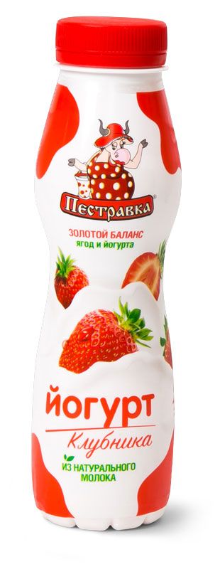 Йогурт питьевой Пестравка Клубника 2% БЗМЖ, 270 г