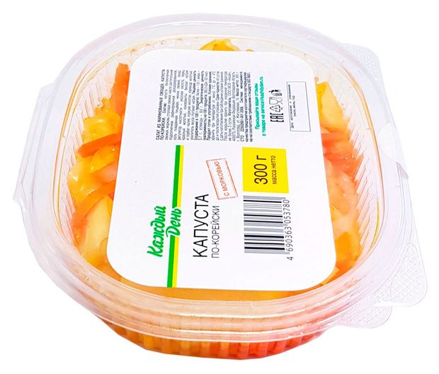 Капуста Каждый день по-корейски с морковью 300 г 85₽