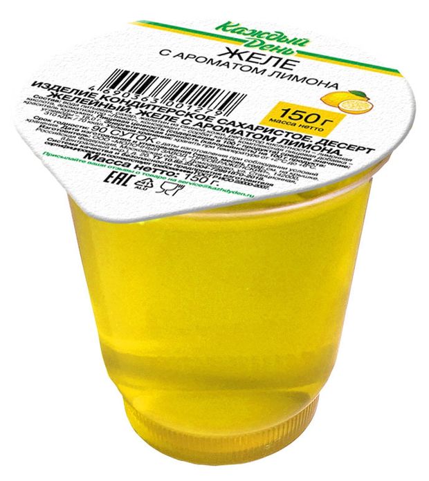 Желе Каждый день с ароматом лимона охлажденное, 150 г