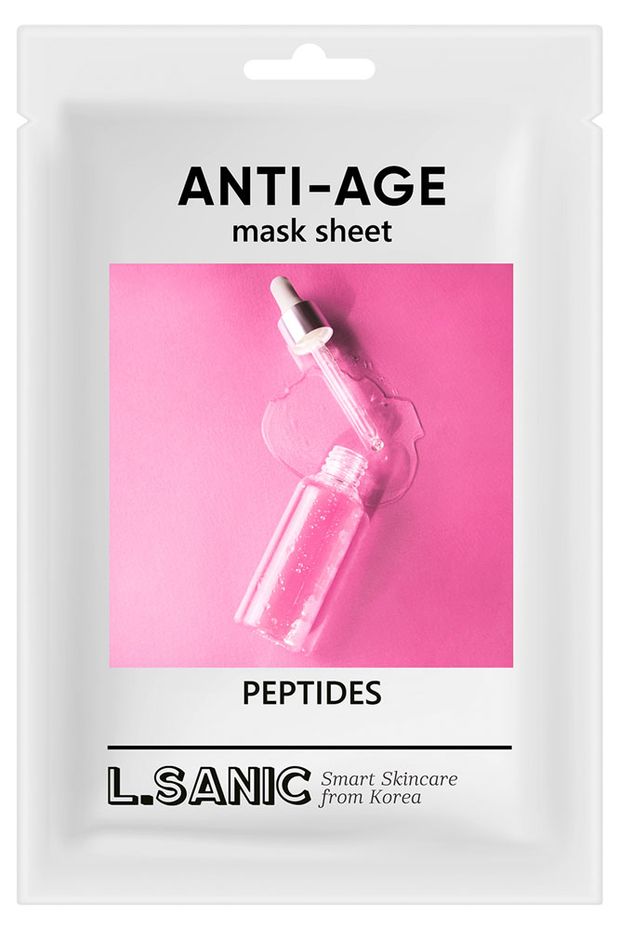 Маска для лица L.Sanic с пептидами антивозрастная тканевая Корея, 25 мл