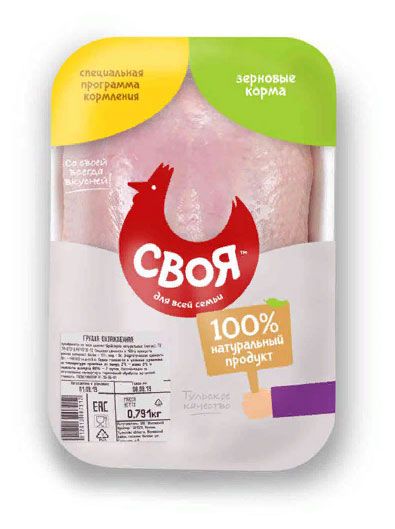 Грудка цыпленка-бройлера Своя охлажденная, ~ 1 кг