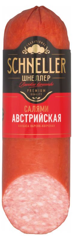 Колбаса варено-копченая Schneller Салями Австрийская, 225 г