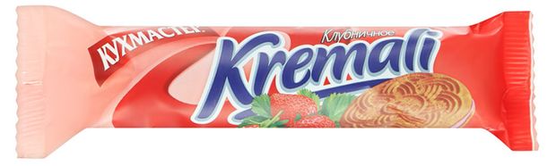 Печенье КУХМАСТЕР Kremareo с клубникой, 100 г
