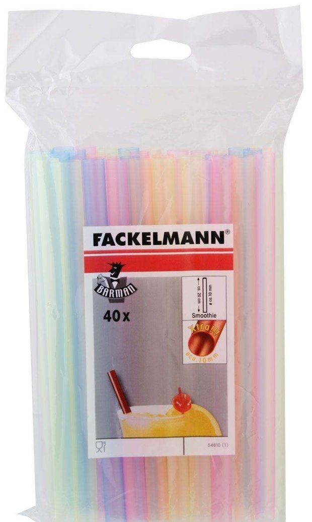 Набор одноразовых соломок для густых коктейлей Fackelmann RIO 20 см, 40 шт