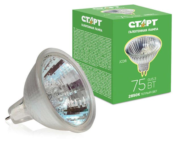 Лампа галогенная СТАРТ 75W GU53 JCDR 220V 125₽