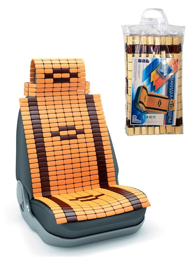 Накидка на сиденье Nova Bright с подголовником, 120х43см