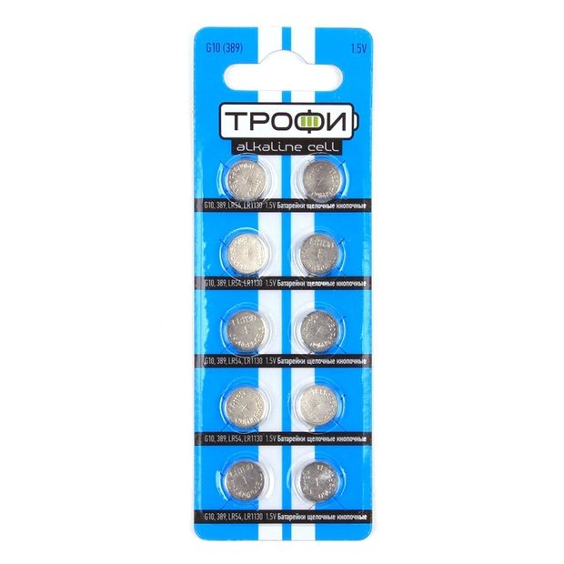 Батарейка Трофи G10 389 LR1130 LR54 79₽