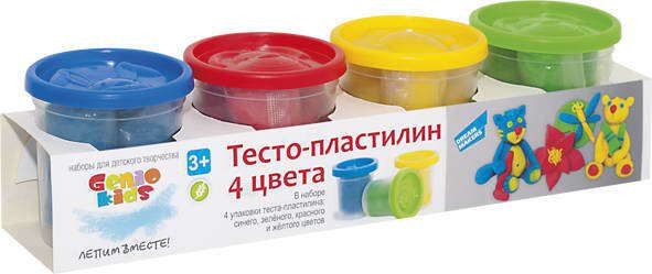 Набор для лепки Genio Kids Тесто-пластилин 4 цвета 129₽