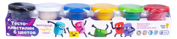 Тесто для лепки Genio Kids Art TA1009V 6 цветов 260₽