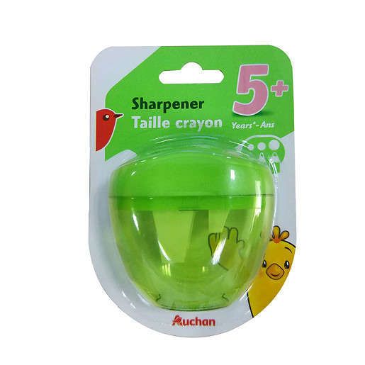 Точилка АШАН Красная птица с контейнером 3 отверстия 100₽