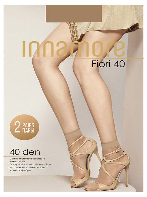 Носки Innamore Fiori 40 den daino, 2 пары