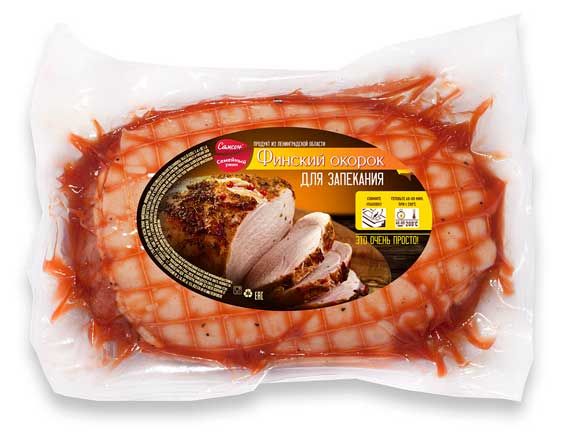 Окорок свиной для запекания Самсон финский 13 -17 кг 1 упаковка 15 кг 630₽