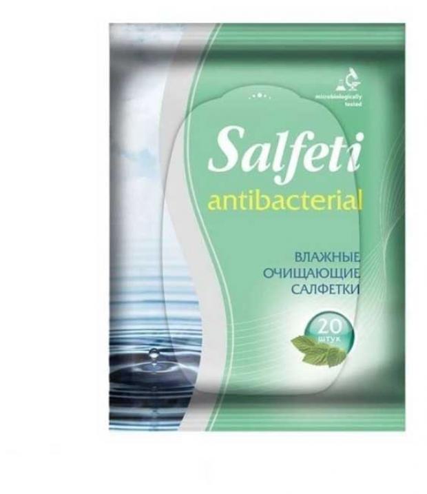 

Влажные салфетки Salfeti Антибактериальные, 20 шт