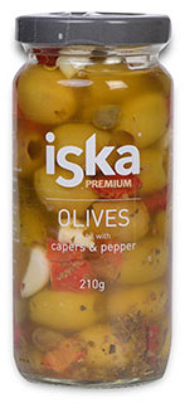

Оливки Iska каперсы с перцем, 210 г