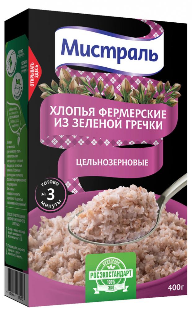 

Хлопья «Мистраль» Фермерские из зеленой гречки, 400 г