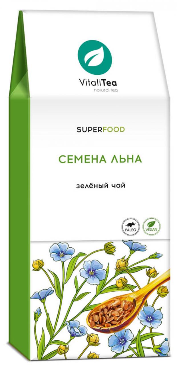 Чай зеленый VitaliTea Семена льна, 100 г