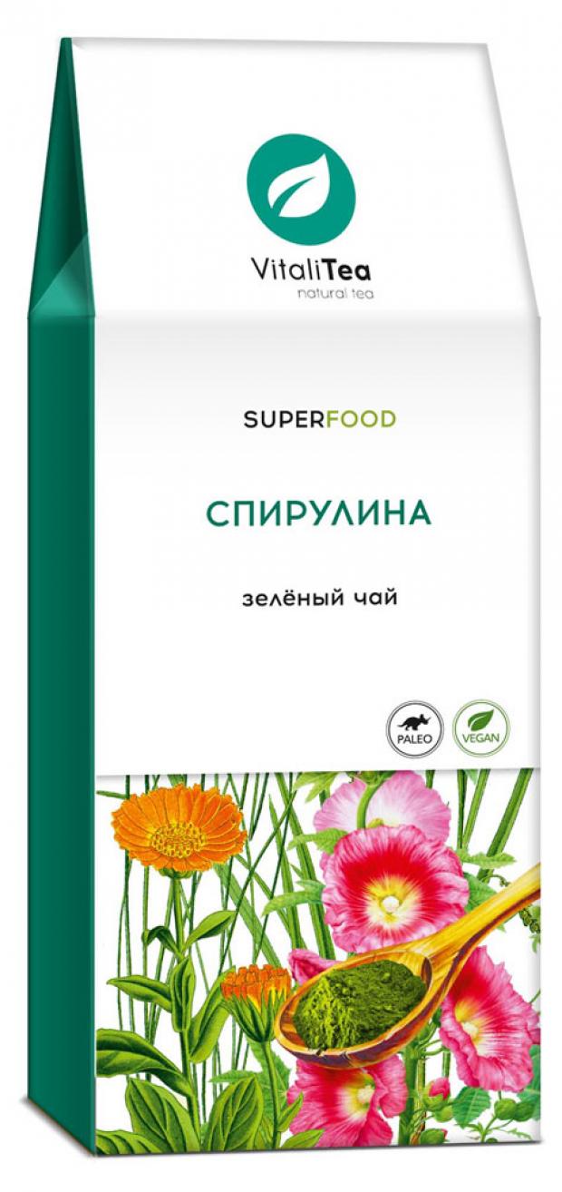 Чай зеленый VitaliTea спирулина, 100 г