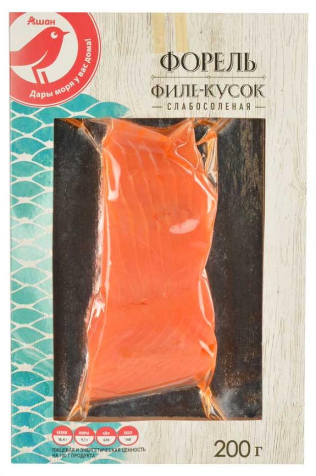Форель слабосоленая АШАН филе-кусок 200 г 341₽