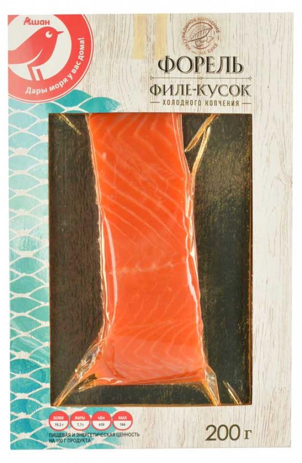 Форель холодного копчения АШАН филе-кусок 200 г 369₽