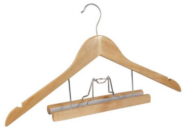 Вешалка la Hotesse с выемками и плечиками для брюк деревянная 191₽
