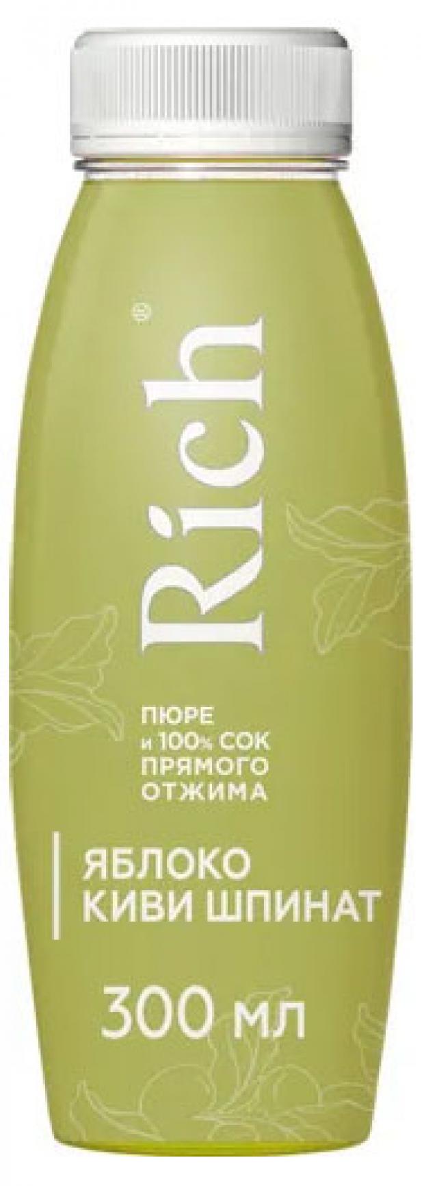 

Пюре питьевое Rich фруктово-овощное яблоко-киви-шпинат, 330 мл