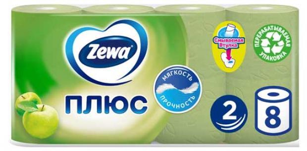 Туалетная бумага Zewa Plus Яблоко 2 слоя 8 рулонов 137₽