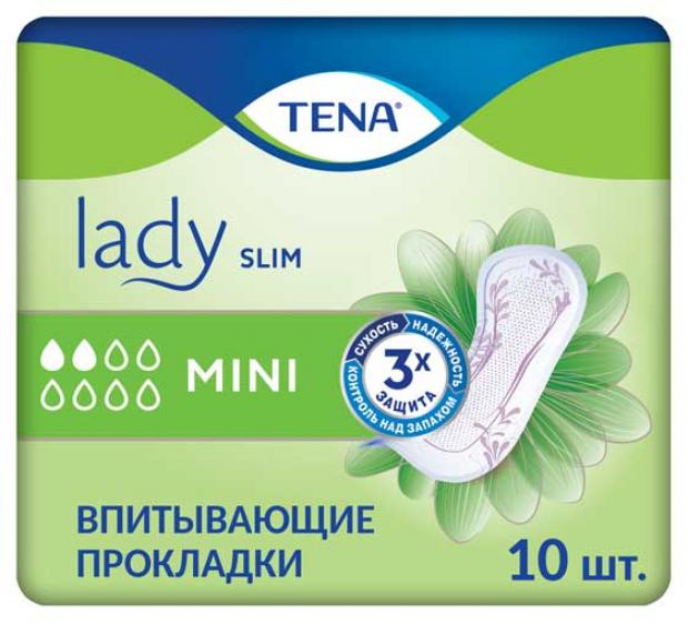 

Прокладки урологические для взрослых Tena Леди Слим мини, 10 шт