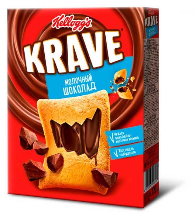 Подушечки Kelloggs c шоколадно-молочной начинкой 220 г 90₽