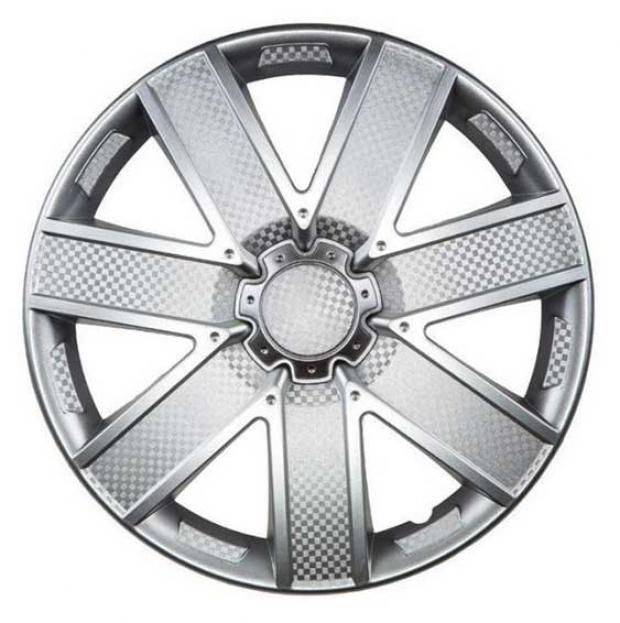 

Колпак LION Галакси R14 серебристый карбон, 2 шт