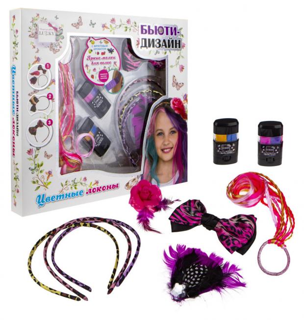 Набор Lukky Бьюти-дизайн Цветные локоны Т16788 мультиколор 1700₽
