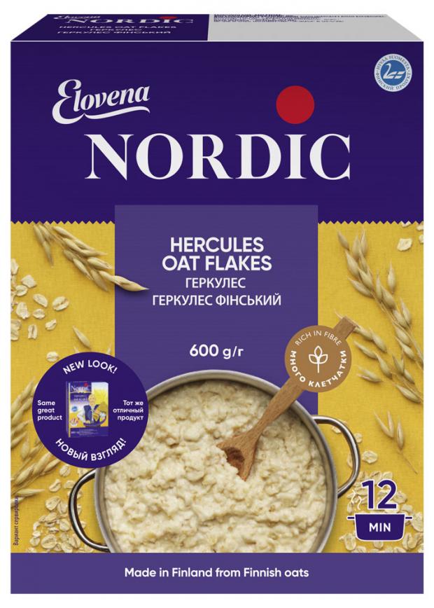 Хлопья овсяные Nordic геркулес финский, 600 г