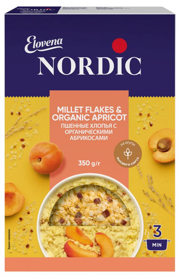Хлопья пшенные Nordic с органическими абрикосами 350 г 105₽