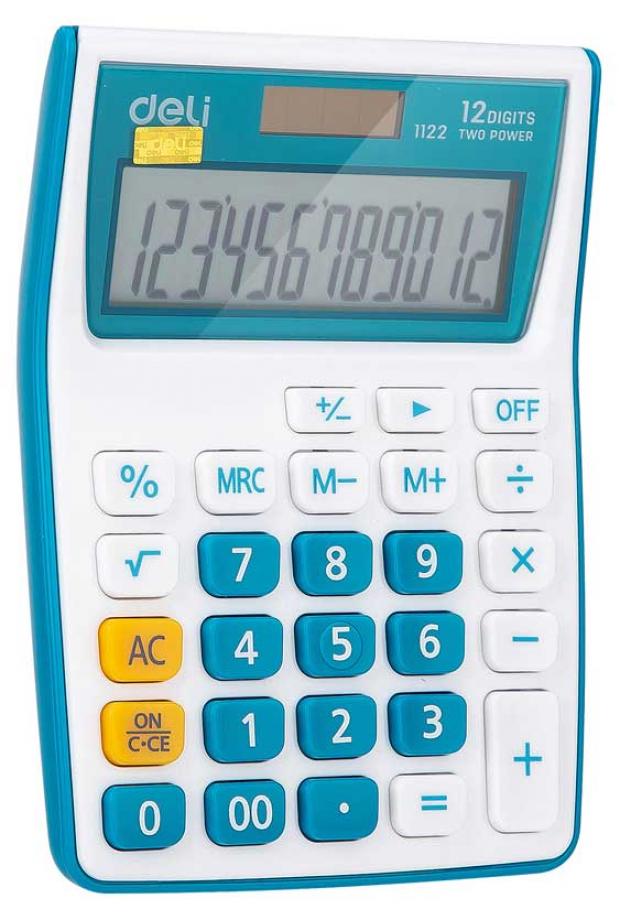 

Калькулятор Deli E1122 настольный 12-разрядный