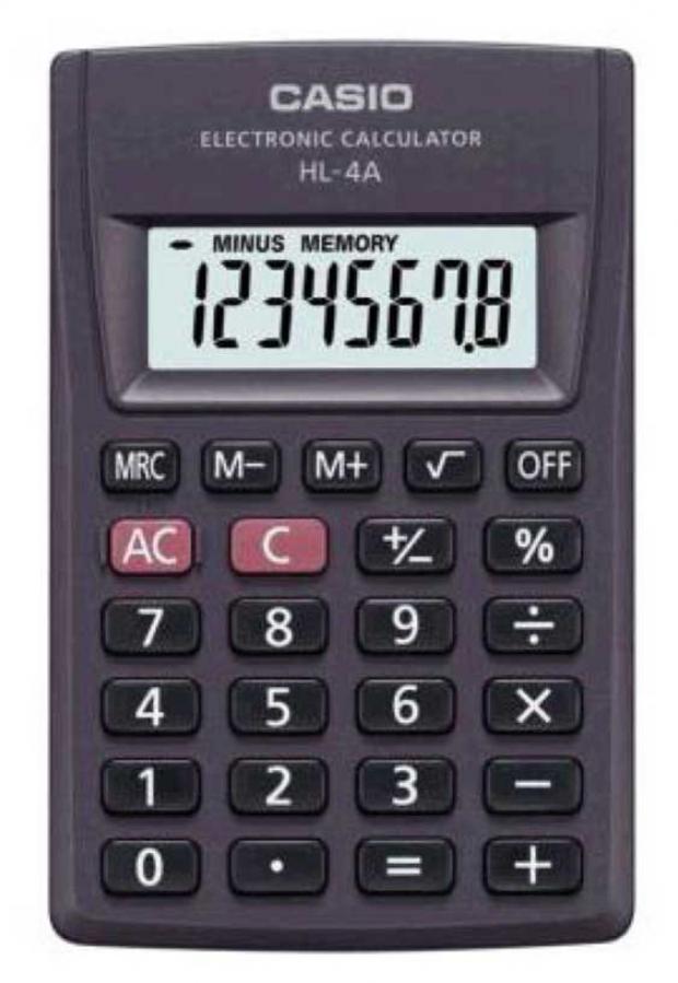 

Калькулятор Casio HL-4A карманный 8-разрядный